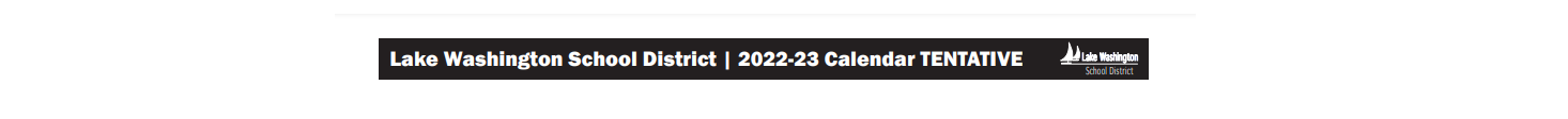District School Academic Calendar for Lake Washington High School