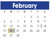 District School Academic Calendar for Taylor Ray Elementary for February 2023