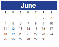 District School Academic Calendar for William Velasquez for June 2023