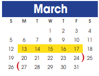 District School Academic Calendar for Smith Elementary for March 2023