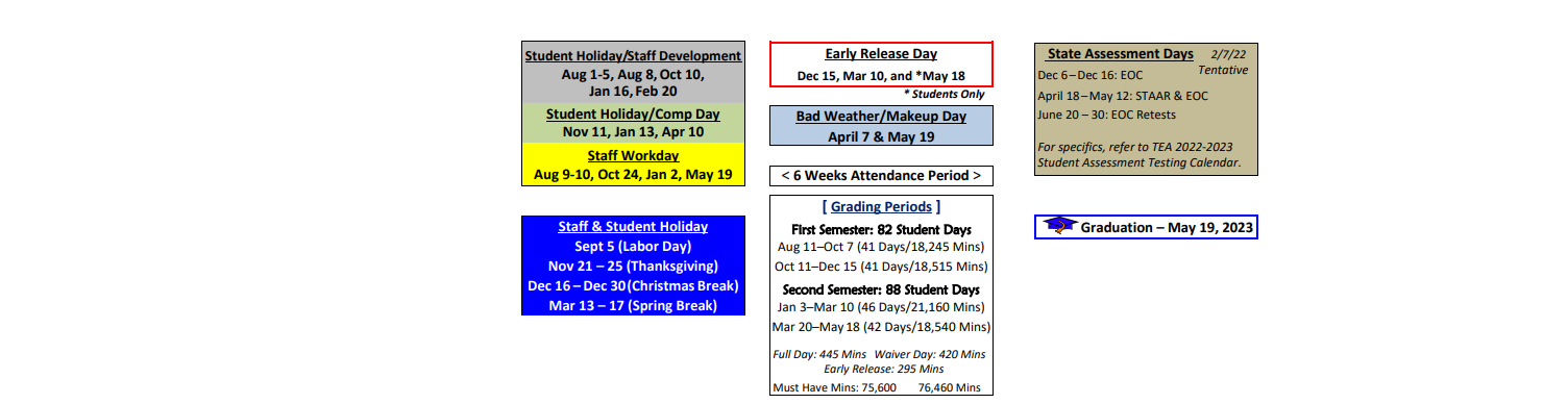 District School Academic Calendar Key for Kline Whitis Elementary