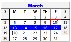 District School Academic Calendar for Kline Whitis Elementary for March 2023