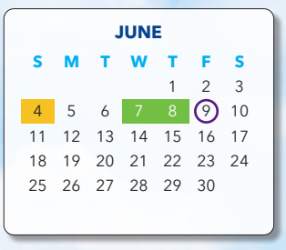 District School Academic Calendar for Hill Center for June 2023