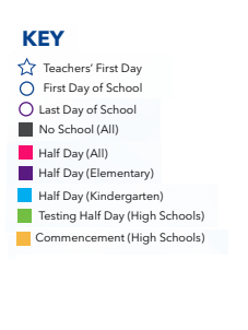 District School Academic Calendar Legend for Hill Center