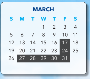 District School Academic Calendar for Moores Park School for March 2023