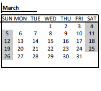 District School Academic Calendar for Hillcrest Elem for March 2023