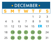 District School Academic Calendar for Parkside Elementary School for December 2022