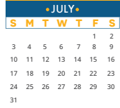 District School Academic Calendar for Deer Creek Elementary School for July 2022