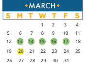 District School Academic Calendar for Whitestone Elementary School for March 2023