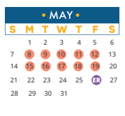 District School Academic Calendar for Running Brushy Middle School for May 2023