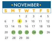 District School Academic Calendar for Naumann Elementary School for November 2022