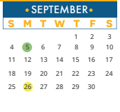 District School Academic Calendar for Cypress Elementary School for September 2022