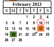 District School Academic Calendar for Levelland H S for February 2023