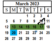 District School Academic Calendar for Levelland J H for March 2023