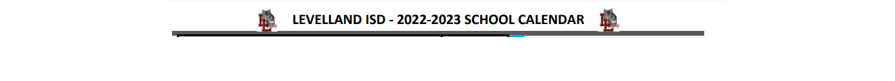 District School Academic Calendar for Levelland J H