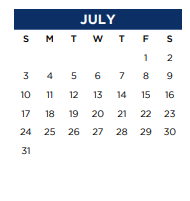 District School Academic Calendar for Prairie Trail Elementary for July 2022