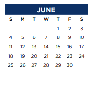 District School Academic Calendar for Lakeview Middle for June 2023