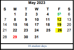 District School Academic Calendar for Gulf Coast High School for May 2023