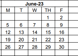 District School Academic Calendar for St Louis Unit for June 2023