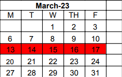 District School Academic Calendar for St Louis Unit for March 2023