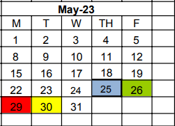 District School Academic Calendar for Lindale Pri for May 2023