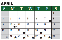 District School Academic Calendar for Timber Creek Elementary for April 2023