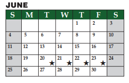 District School Academic Calendar for Livingston Int for June 2023