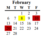 District School Academic Calendar for Plaza Robles Continuation High for February 2023