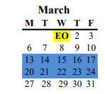 District School Academic Calendar for Lodi Usd Alternative Center for March 2023