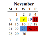 District School Academic Calendar for Plaza Robles Continuation High for November 2022
