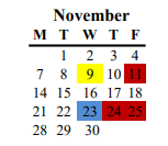 District School Academic Calendar for Creekside Elementary for November 2022