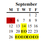 District School Academic Calendar for George Lincoln Mosher for September 2022