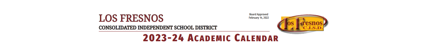 District School Academic Calendar for Las Yescas Elementary