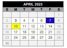 District School Academic Calendar for Lovejoy Elementary for April 2023