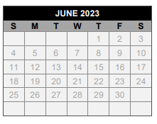 District School Academic Calendar for Hart Elementary for June 2023