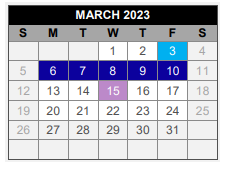 District School Academic Calendar for Lovejoy H S for March 2023