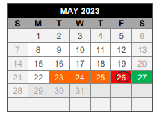 District School Academic Calendar for Lovejoy H S for May 2023