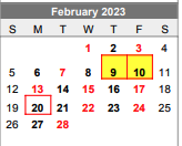 District School Academic Calendar for Lubbock-cooper North Elementary Sc for February 2023