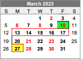 District School Academic Calendar for Lubbock-cooper North Elementary Sc for March 2023