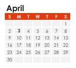 District School Academic Calendar for Deer Run Elementary for April 2023