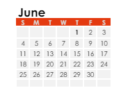 District School Academic Calendar for Deer Run Elementary for June 2023