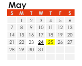 District School Academic Calendar for Deer Run Elementary for May 2023