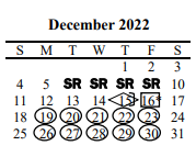 District School Academic Calendar for Southside Elementary for December 2022
