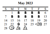 District School Academic Calendar for Mabank Middle for May 2023