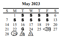 District School Academic Calendar for Lakeview Elementary for May 2023