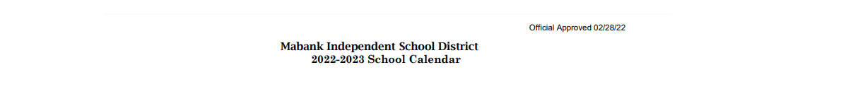 District School Academic Calendar for Central Elementary