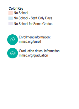 District School Academic Calendar Legend for Nuestro Mundo