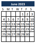 District School Academic Calendar for Madisonville Intermediate School for June 2023