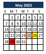 District School Academic Calendar for Madisonville Junior High School for May 2023