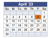 District School Academic Calendar for Magnolia Elementary for April 2023